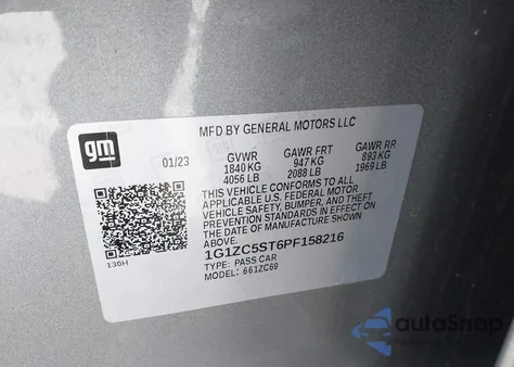 2023 Chevrolet Malibu Fwd 1Fl from USA, damaged, VIN 1G1ZC5ST6PF158216